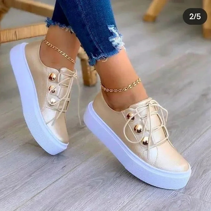 Serena | Women's Orthopaedic Round Toe Platform Trainers