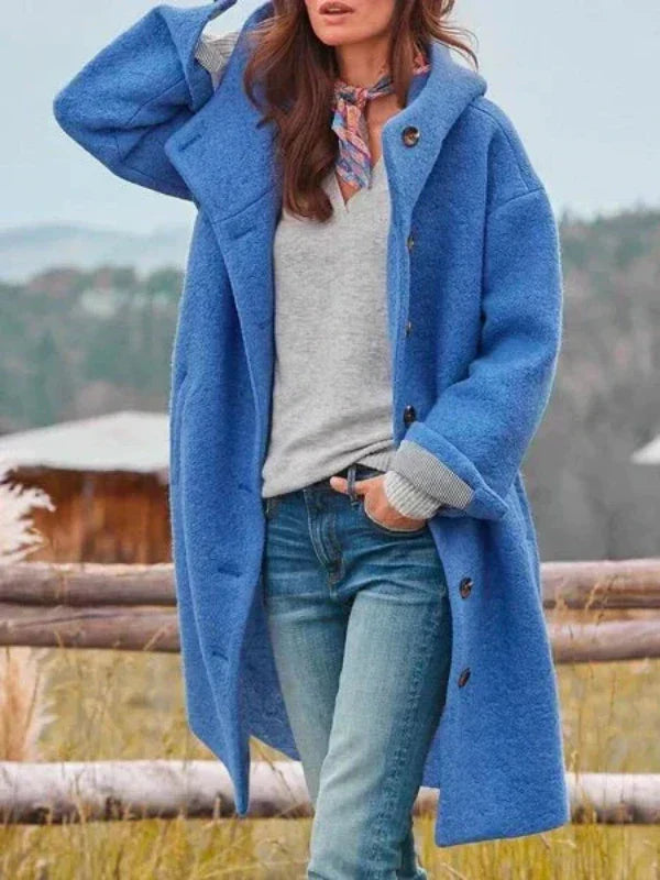 Olivia | Cozy Hooded Long Coat