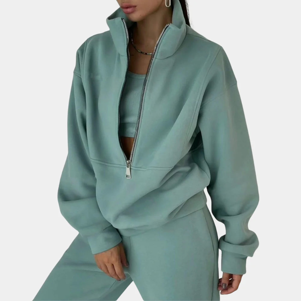 Harriet | Women's Half-Zip Tracksuit Set with Long Sleeves