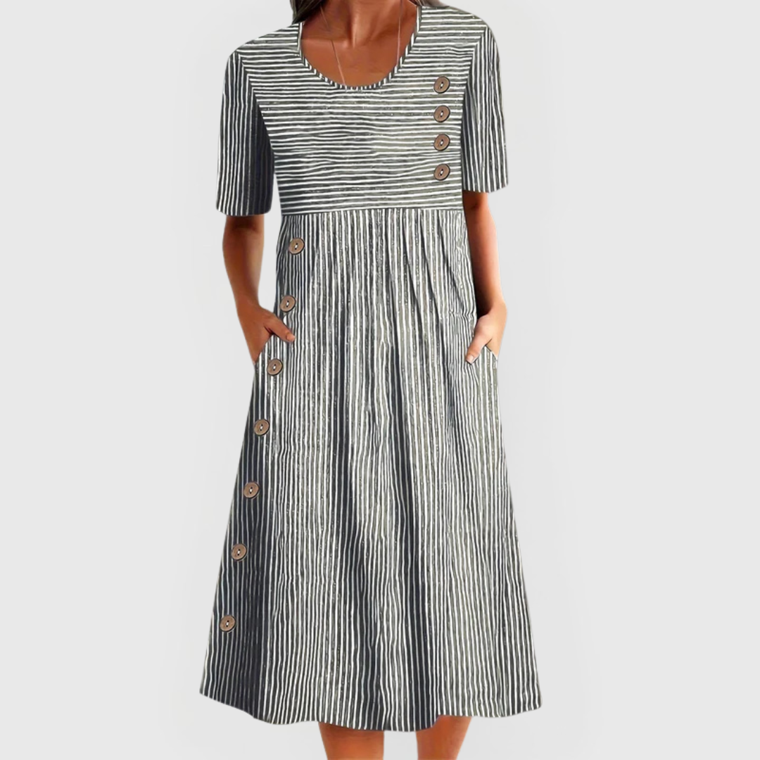 Wanda | Women's Striped Midi Dress