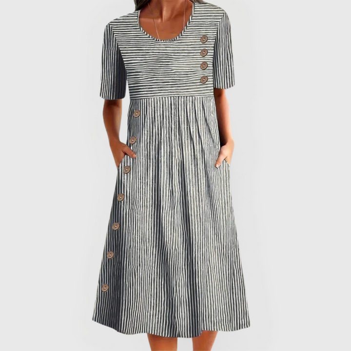 Wanda | Women's Striped Midi Dress