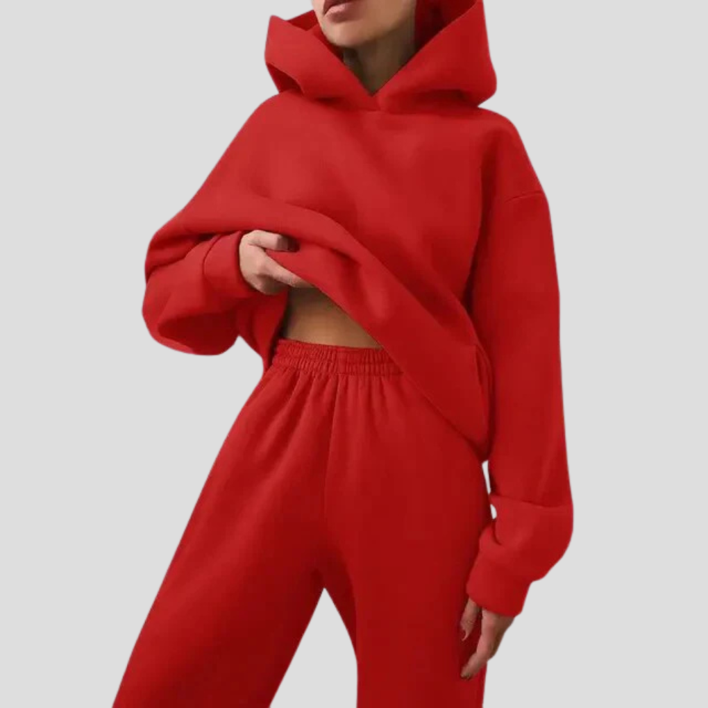 Louise | Women's Hoodie and Jogger Set Relaxed Lounge Wear