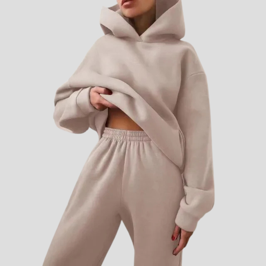 Louise | Women's Hoodie and Jogger Set Relaxed Lounge Wear