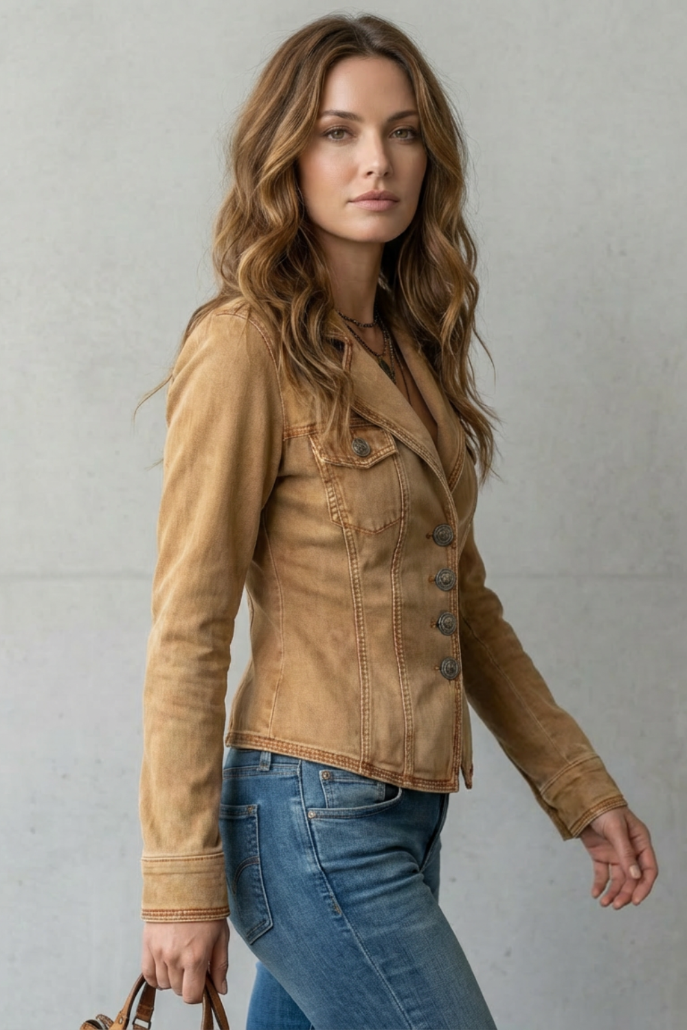 Valmira | Women's Sculpted Silhouette Denim Blazer