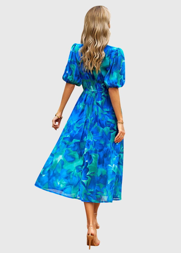Merlin | Women's Flattering Floral Midi Dress