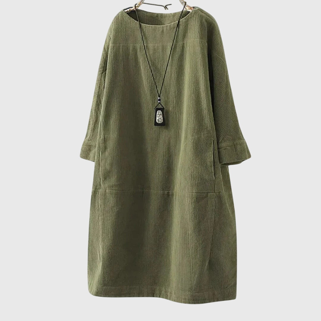 Grace | Women's Relaxed Corduroy Midi Dress