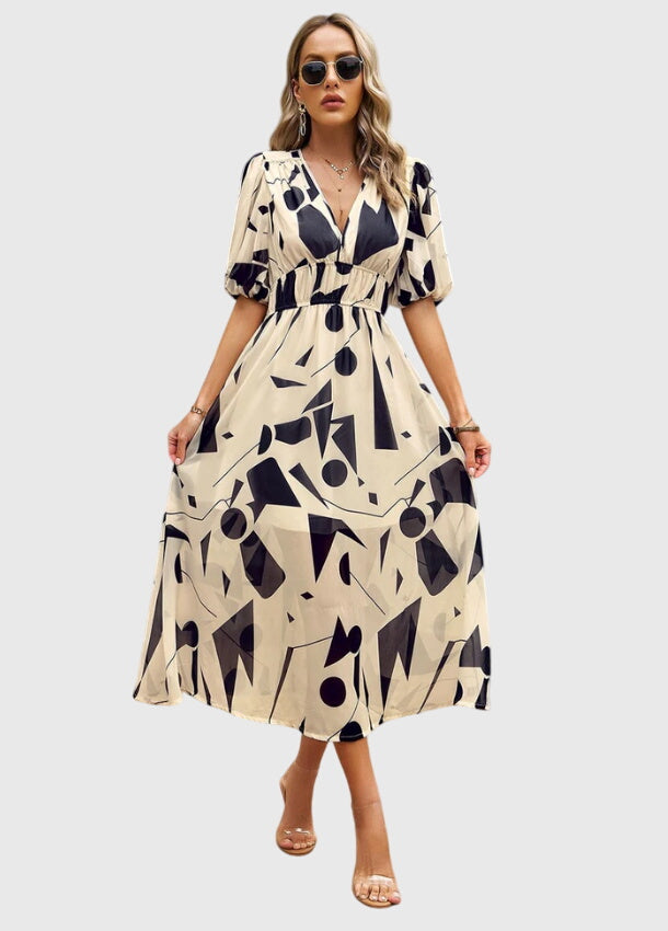 Merlin | Women's Flattering Floral Midi Dress