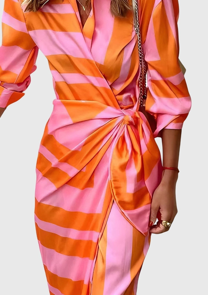 Everly | Women's Elegant Wrap Dress With Print