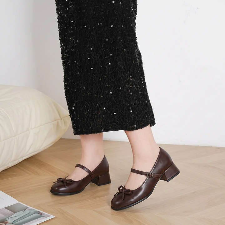 Jazhyrah | Women's Elegant Mary Jane Block Heel Shoes