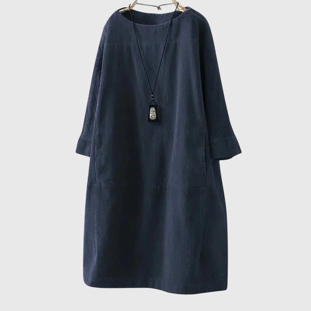 Grace | Women's Relaxed Corduroy Midi Dress