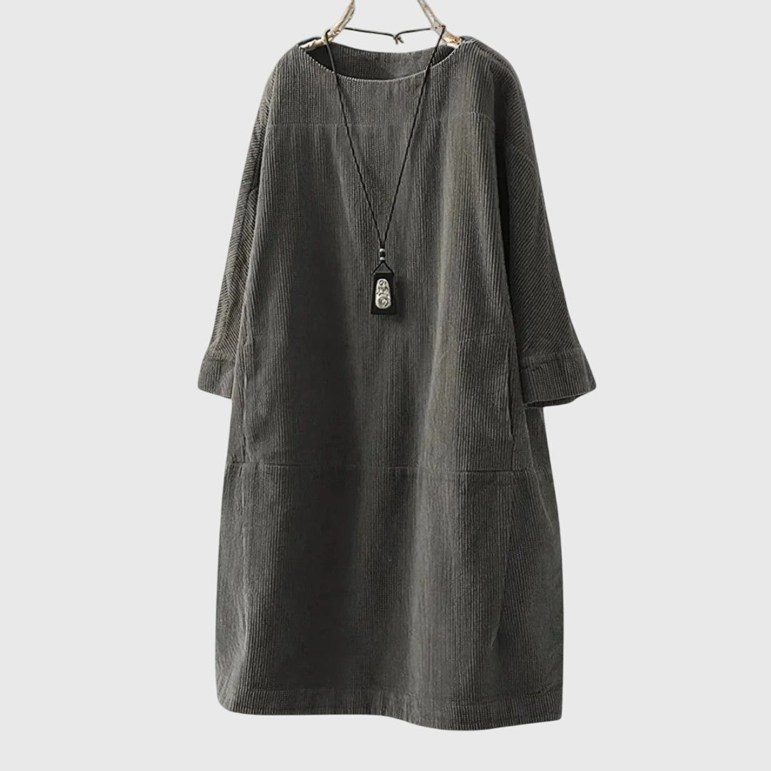 Grace | Women's Relaxed Corduroy Midi Dress