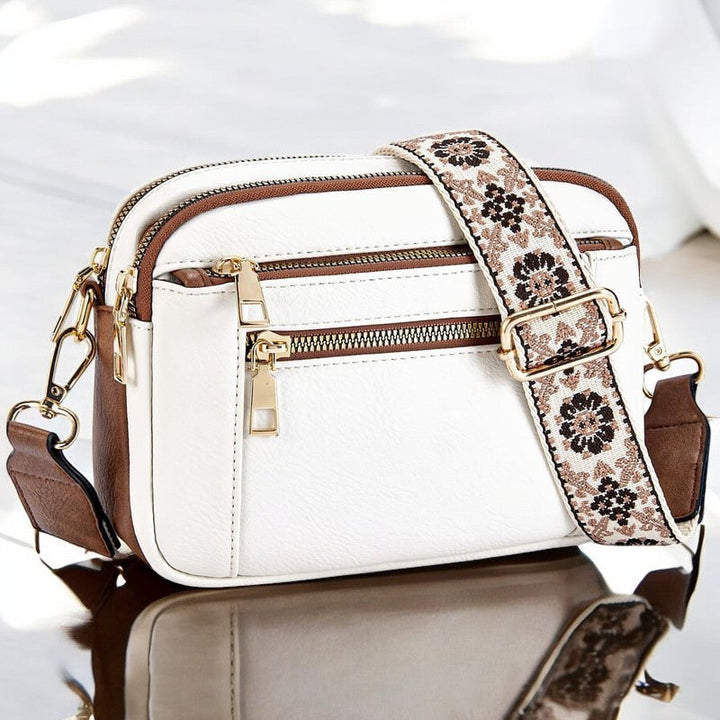 Emmie – Refined Leather Shoulder Bag with Compartments