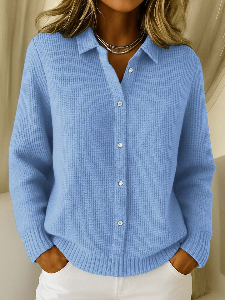 Women's Textured Knit Button-Front Cardigan