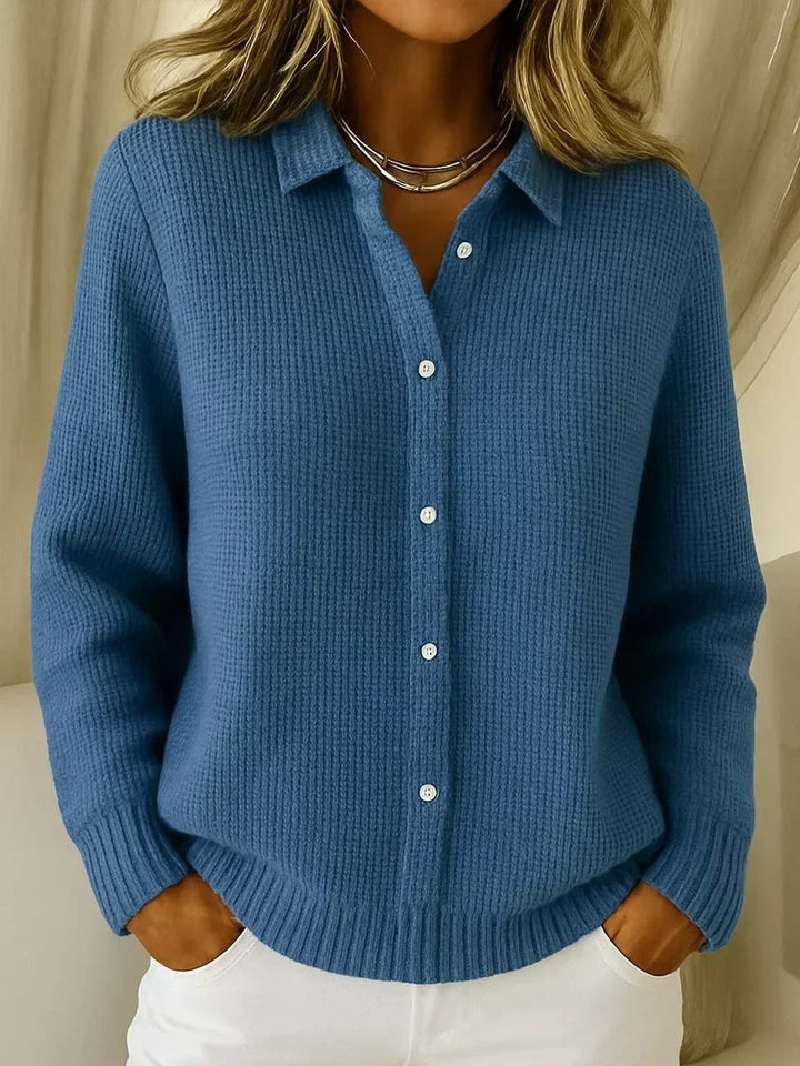 Women's Textured Knit Button-Front Cardigan