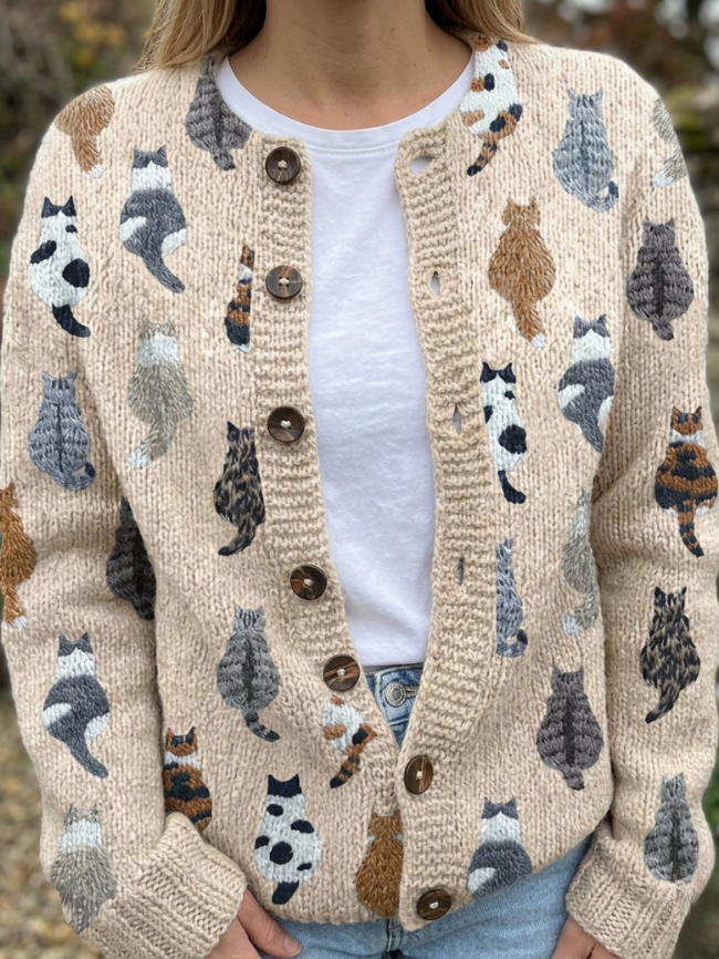 Beverly | Cozy Cat Cardigan
