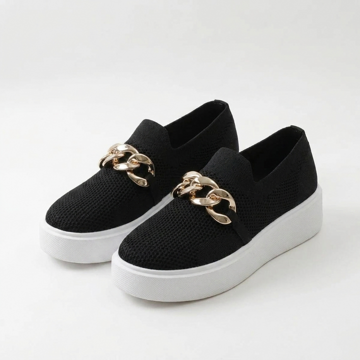 Scarlett - Loafers with Metal Chain Detail