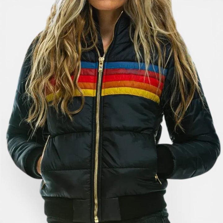 Riley | Retro Stripe Puffer Jacket