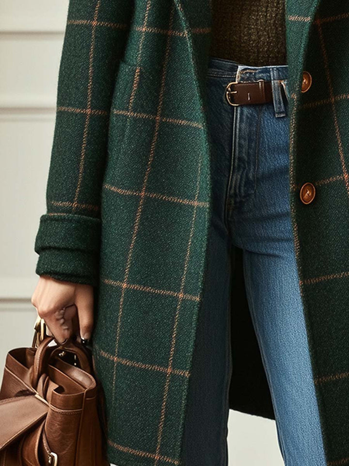Jennifer | Women's Wool Check Coat