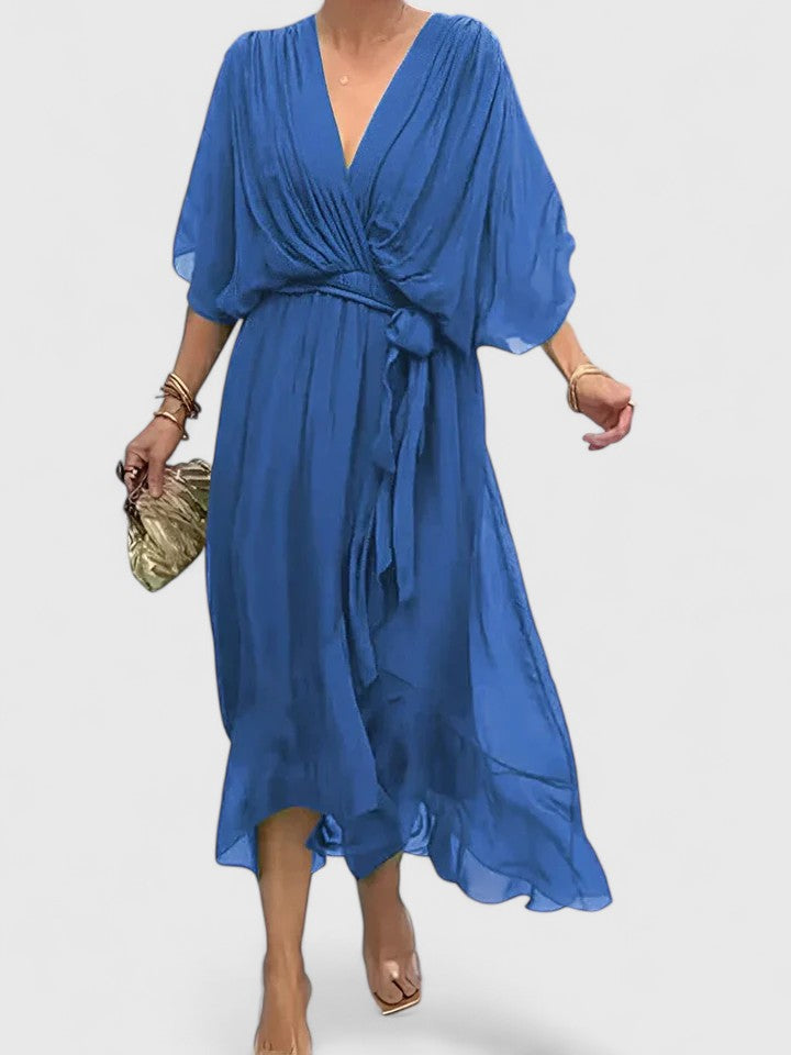 Nada | Women's Elegant V Neck Dress