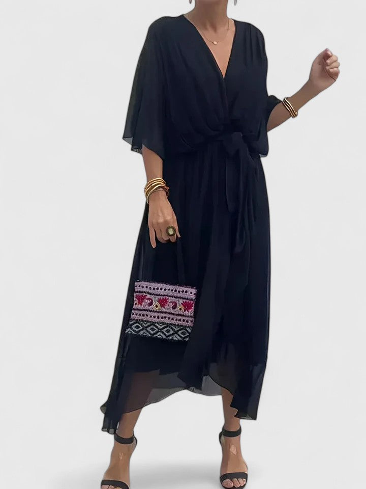 Nada | Women's Elegant V Neck Dress