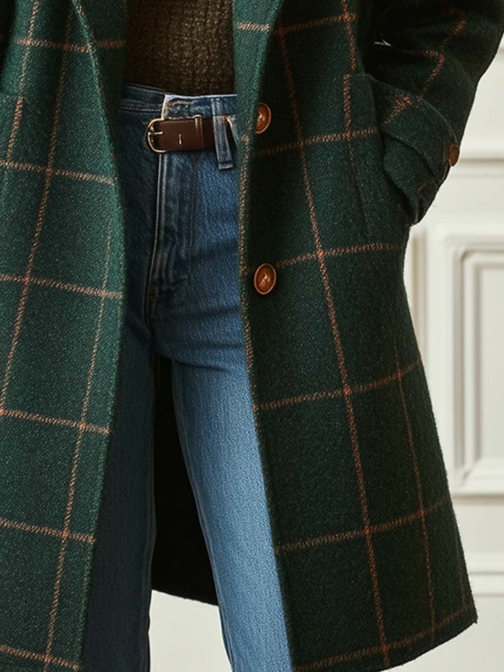 Jennifer | Women's Wool Check Coat