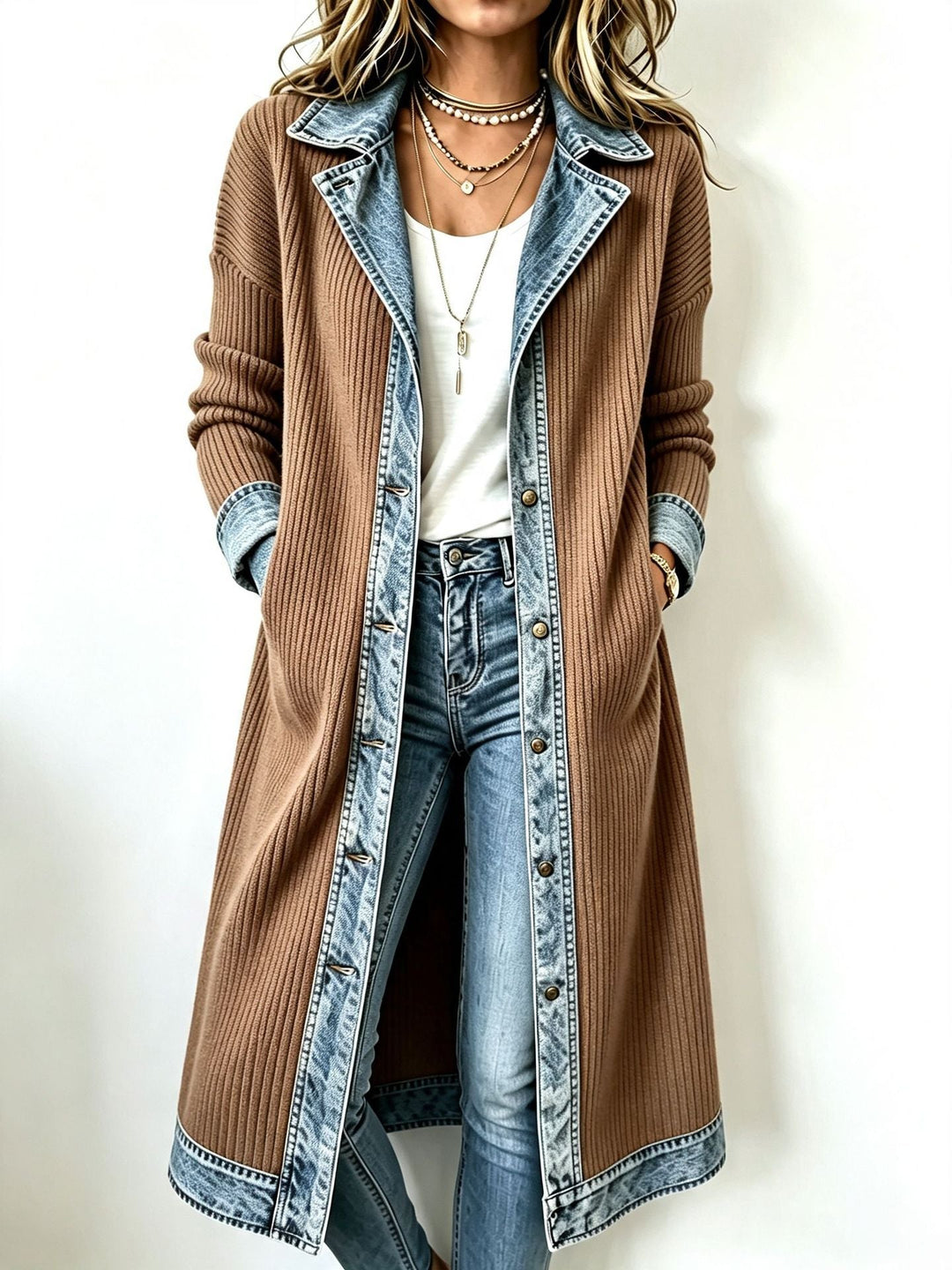 Camryn - Ribbed Knit Long Cardigan