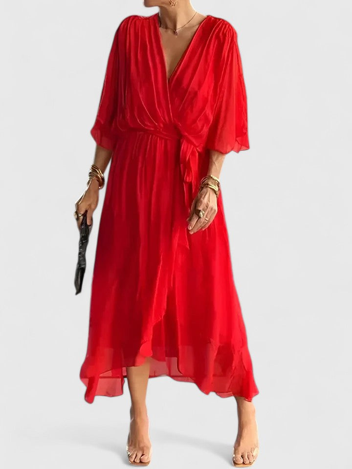 Nada | Women's Elegant V Neck Dress