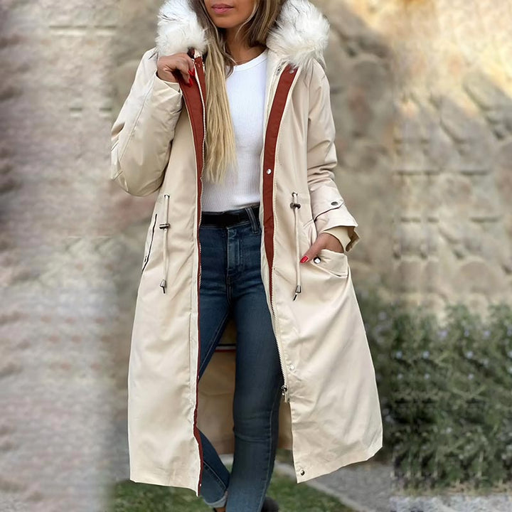 Fionna – Women's Winter Jacket with Hood and Soft Fur Collar