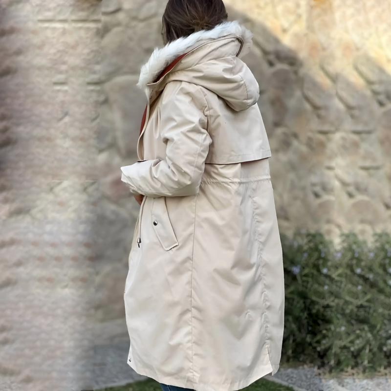 Fionna – Women's Winter Jacket with Hood and Soft Fur Collar