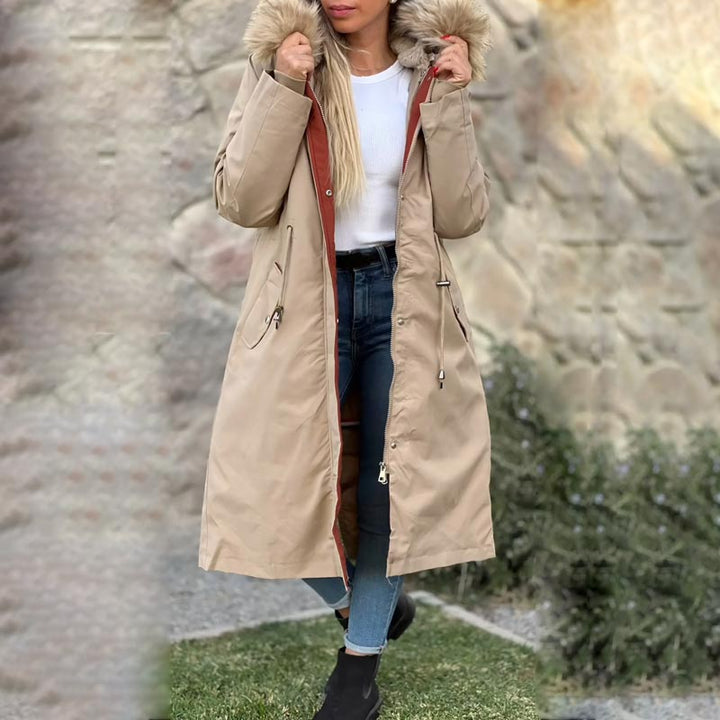 Fionna – Women's Winter Jacket with Hood and Soft Fur Collar