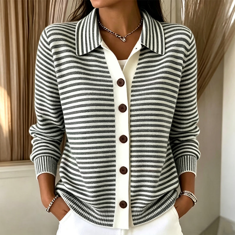 Striped Knit Cardigan