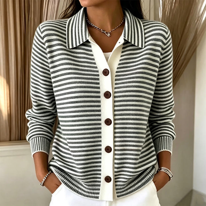 Striped Knit Cardigan