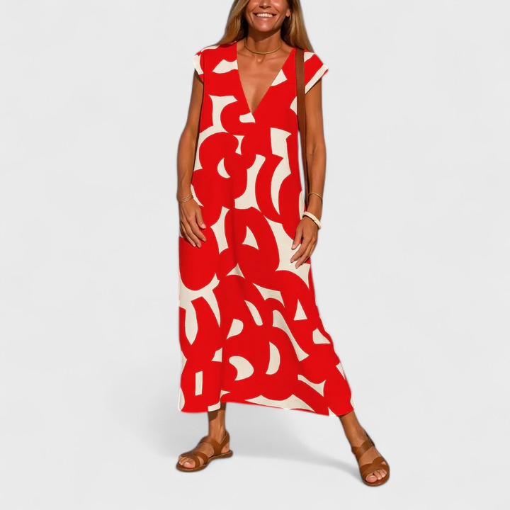Valery | Women's Flowing V-Neck Dress