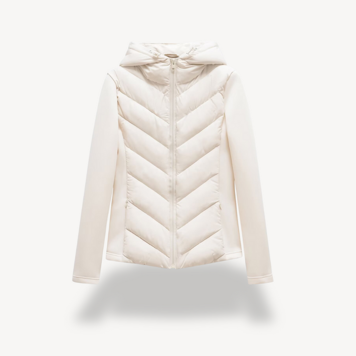 Nora | Women's Chevron Quilted Jacket with Hood